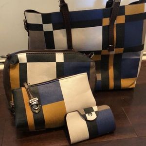 New Color Block bag set